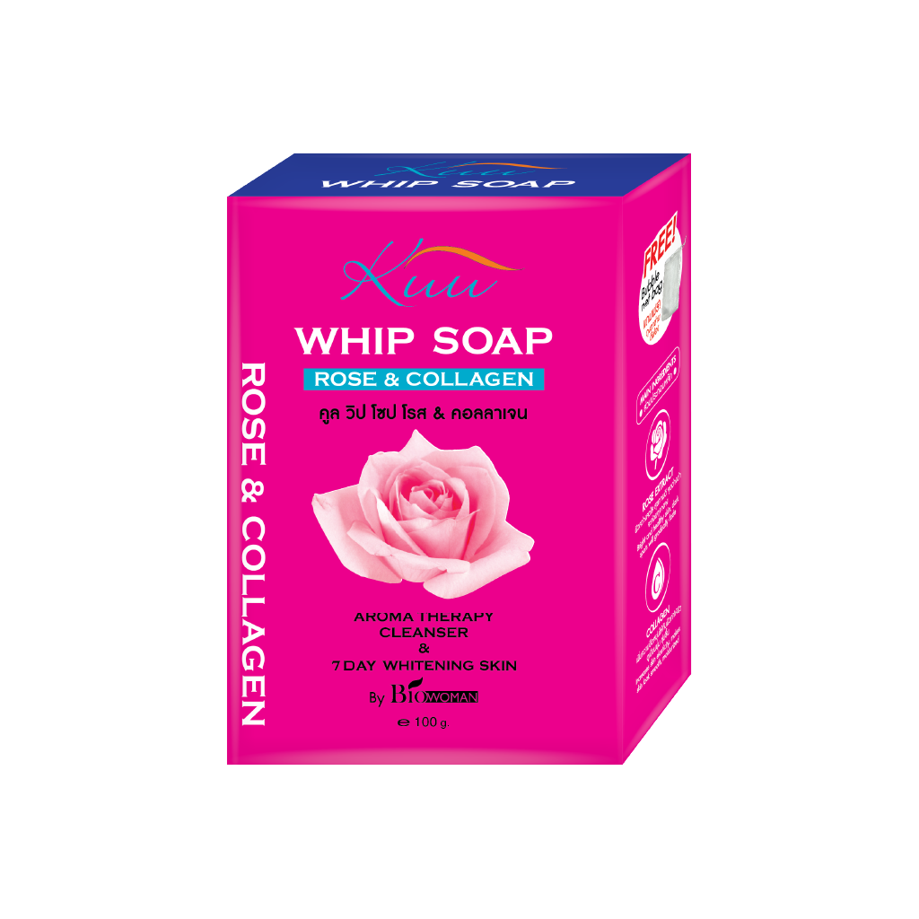 Kuu Wipe Sope 100 g. Rose & Collagen